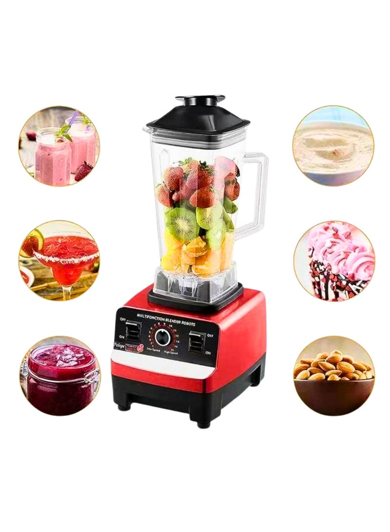 Heavy Duty Commercial Grade Blender 4500W – Multifunctional Juicer, Mixer & Smoothie Maker	15-Speed Control with Stainless Steel Blades & Grinder Function - Dishwasher Safe - Image 4